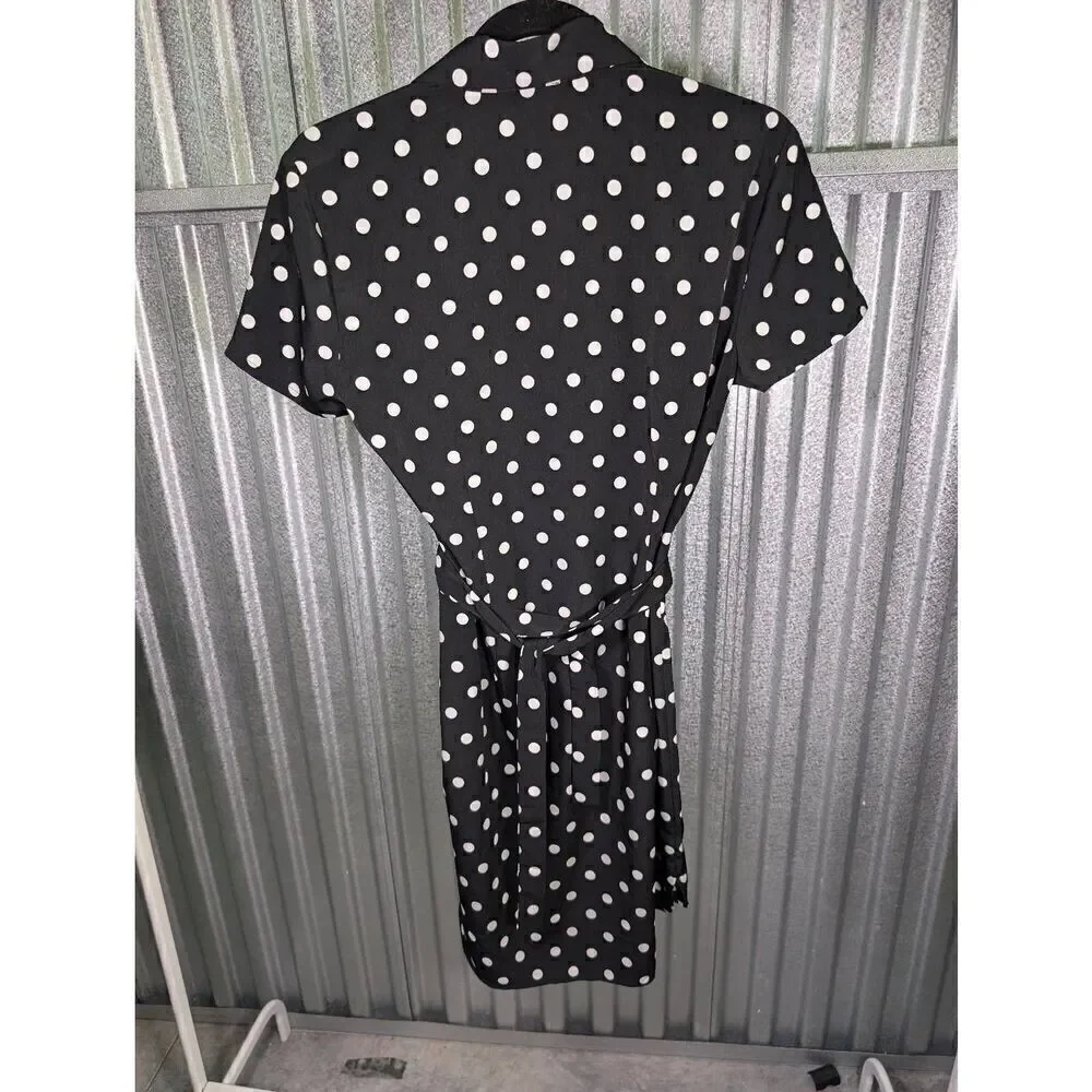 Ann Taylor Polka Dot Dress with Belt Women's Small